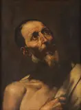 Jusepe de Ribera, Saint Bartholomew, Oil on canvas laid down