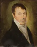 Sheldon Peck, Portrait of a Gentleman, Oil on pressed paper card