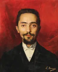 E. Sounac, Portrait of a Young Man With Goatee, Oil on canvas