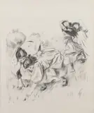 Enfants Jouant à la Balle - by Pierre-Auguste Renoir, Lithograph on laid paper with MBM watermark, sold Dec 2022