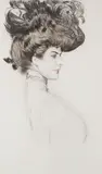 Paul César Helleu, A Woman in Feathered Hat