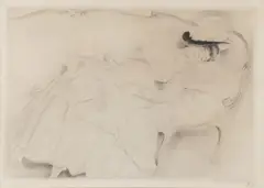 Paul César Helleu, Woman sleeping on a sofa, Etching with drypoint