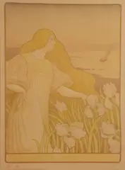 Paul Berthon, Les Amis des arts de la Manche -, Color lithograph on paper