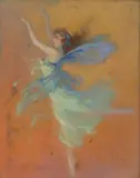 Rene Louis Pean, A Dancing Nymph, Pastel