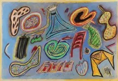 Ida Kohlmeyer, Rebus- 86-F -, Oil and mixed media on canvas