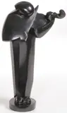 Ferdinand Parpan, The Violinist, Bronze with dark brown patina