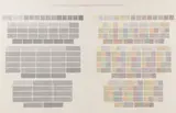 Sol LeWitt, All One, Two, Three & Four Part Combinations of Lines in Four Directions -, Set of two silkscreens, one sheet in black and one sheet in four colors