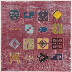 Frank Romero, Serape, Monotype on hand made paper