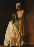 Alexei Bazanov, Preparation for a Haircut -, Oil on canvas