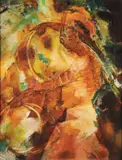 Gene Kloss, Hoop Dancer by Firelight -, Oil on canvas