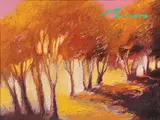 Earl Biss, Fire of the Autumn Leaves -, Oil on canvas