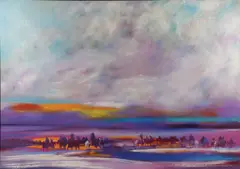 Earl Biss, Walking the Waters of the Sun -, Oil on canvas
