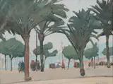 Jane Peterson, Sunshine and Shadow Majorca, Spain, Oil on canvas