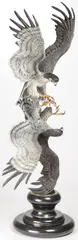 Chester Fields, Falcon Courtship -, Bronze with polychrome patina