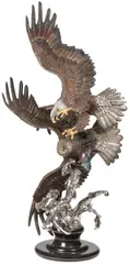 Chester Fields, Where Eagles Dare -, Bronze with polychrome patina