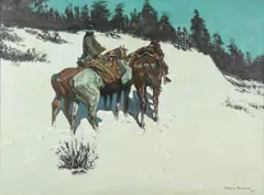Frederic Remington, A Reconnaissance, Oil on canvas