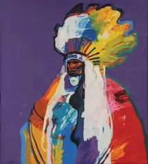 John Nieto, Chief Rain in the Face, Serigraph