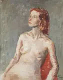 Robert Brackman, Portrait of a Seated Nude Woman, Oil on canvas