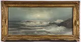 George Howell Gay, Moonlit Waves, Watercolor