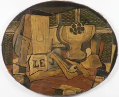 Cubist Composition by Georges Braque, Oil on oval canvas, sold Dec 2022