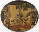 Georges Braque, Cubist Composition, Oil on oval canvas