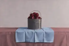 James B. Moore, Red Plums -, Oil on canvas