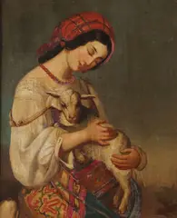 Esmeralda by Continental School, Oil on canvas laid down, sold Dec 2022