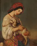 Esmeralda by Continental School, Oil on canvas laid down, sold Dec 2022
