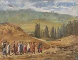 Manuel Mingorance Acien, A Procession -, Oil on canvas