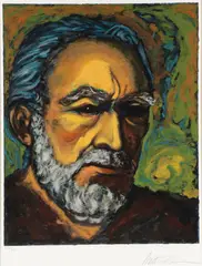 Anthony Quinn, Self portrait, Color serigraph