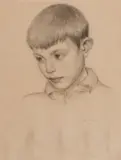 Louis Buisseret, Portrait of Augustus Saint-Gaudens II -, Graphite on paper