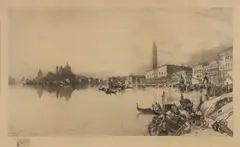 Thomas Moran, The Gate of Venice -, Etching and drypoint