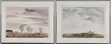 Alan Servoss, Expansive rural landscapes -, Watercolor on paper
