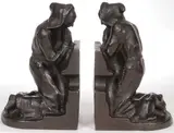 Louis McClellan Potter, Praying Monks -, Patinated bronze book ends