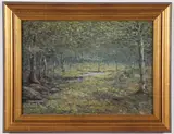 Frank W. Loven, Impressionist Summer Wooded Landscape, Oil on board