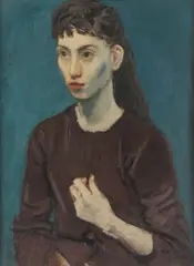 Raphael Soyer, In the Blue Room, Oil on canvas