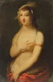 Johann Baptist Lampi, Portrait of the Dancer Haberle -, Oil on canvas with feigned oval