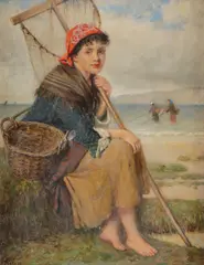 Haynes King, A Toiler of the Sea, Oil on wood panel