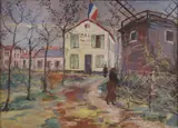 Maurice Utrillo, View of Le Moulin De Sannois, Gouache on board