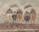 Cavallini - by Zoran Mušič, Oil on canvas, sold Jul 2022