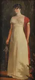Adam Buck, Portrait of a Standing Woman with Parasol, Oil on board