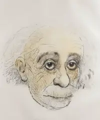 Mauricio Lasansky, Portrait of Albert Einstein-, Drypoint