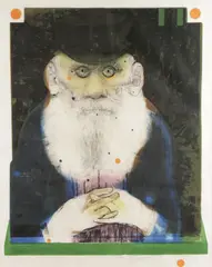 Tolstoy by Mauricio Lasansky, Color aquatint etching, sold Jul 2022