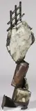 Rick Soss, Rain into Grey, Polychromed bronze