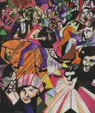 Dance Hall Scene by Christopher Richard Wynne (C.R.W.) Nevinson, Gouache, graphite and ink on paper, sold Apr 2022