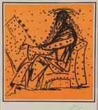 Saint Mark - From "Twelve Apostles (Knights of the Round Table) - by Salvador Dalí, Color lithograph with embossing and foil on Arches paper, sold Apr 2022