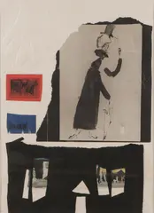 Antoni Clavé, Abstract Composition, Mixed media print with embossing
