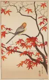 Tōshi Yoshida, Sitting Under Snow-covered Leaves