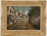 Maurice Utrillo, Montmartre, Oil on board