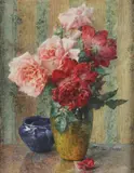Floral Still Life by Eugenie-Juliette Faux-Froidure, Watercolor on paper, sold Dec 2021